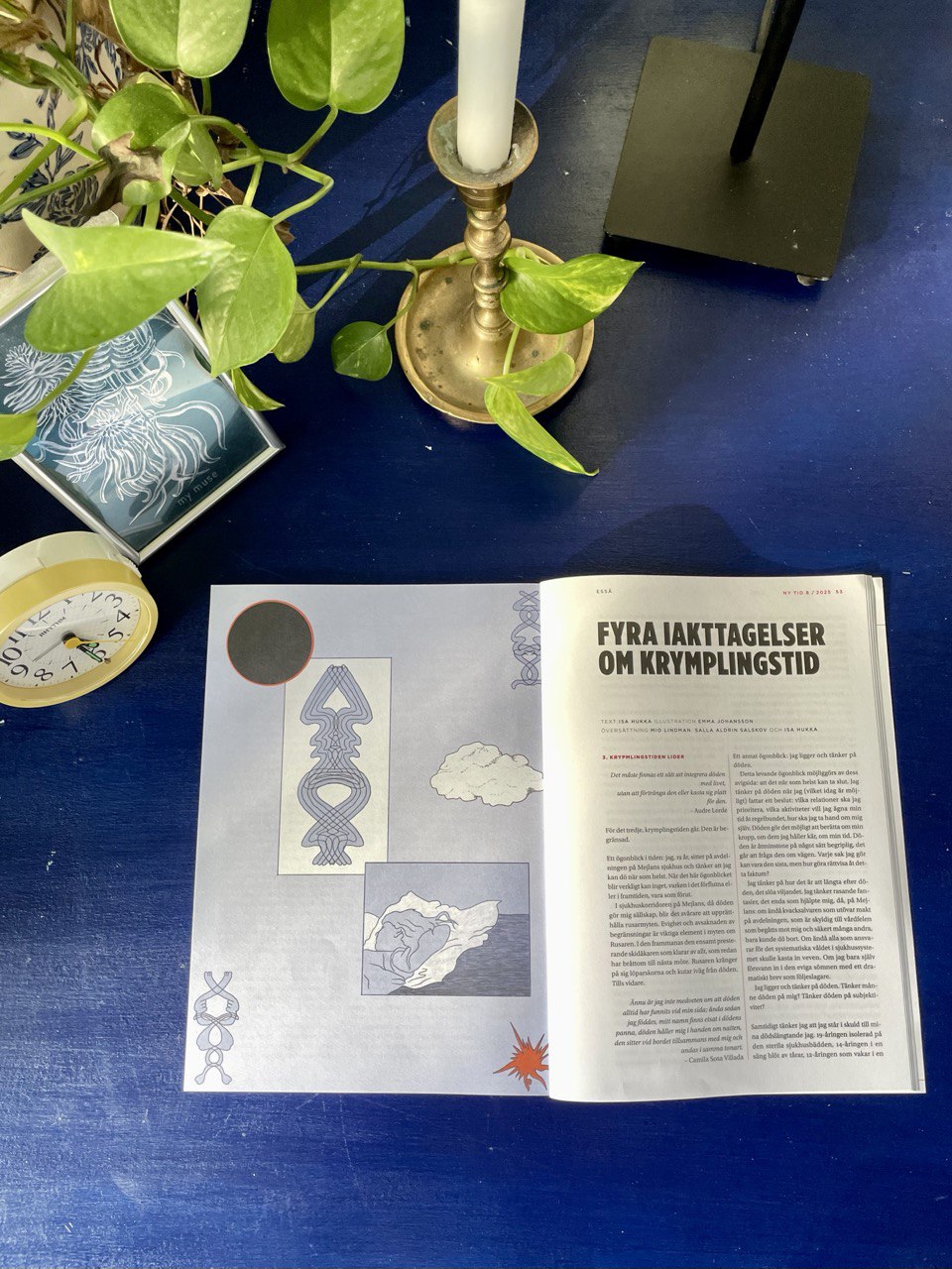New published text: ‘Fyra iakttagelser om krymplingstid’ (Four observations on crip time) for Ny Tid magazine